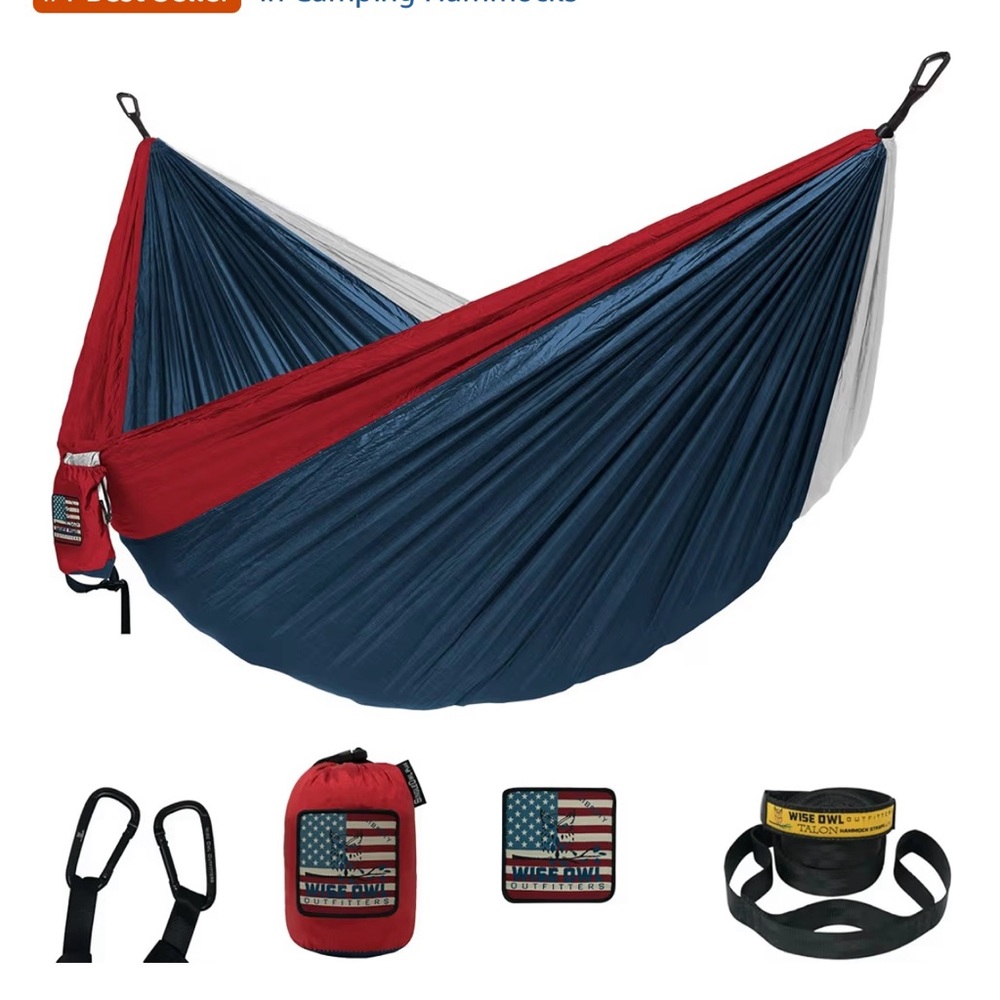 Patriotic Kids Hammock - Red, Blue, and White